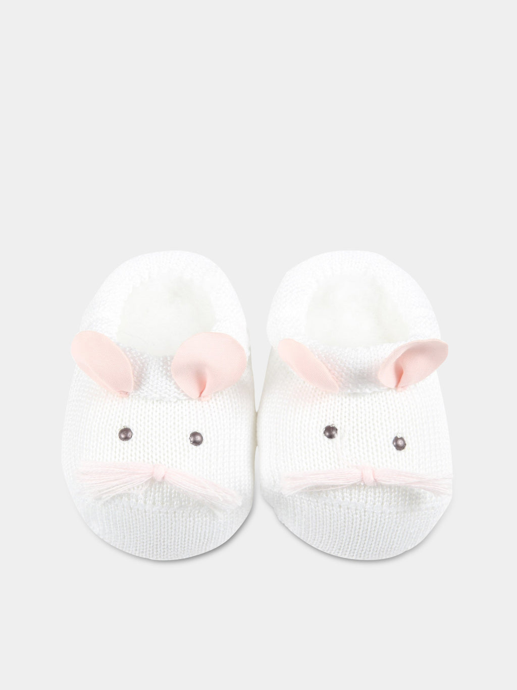 White baby-bootee for baby girl